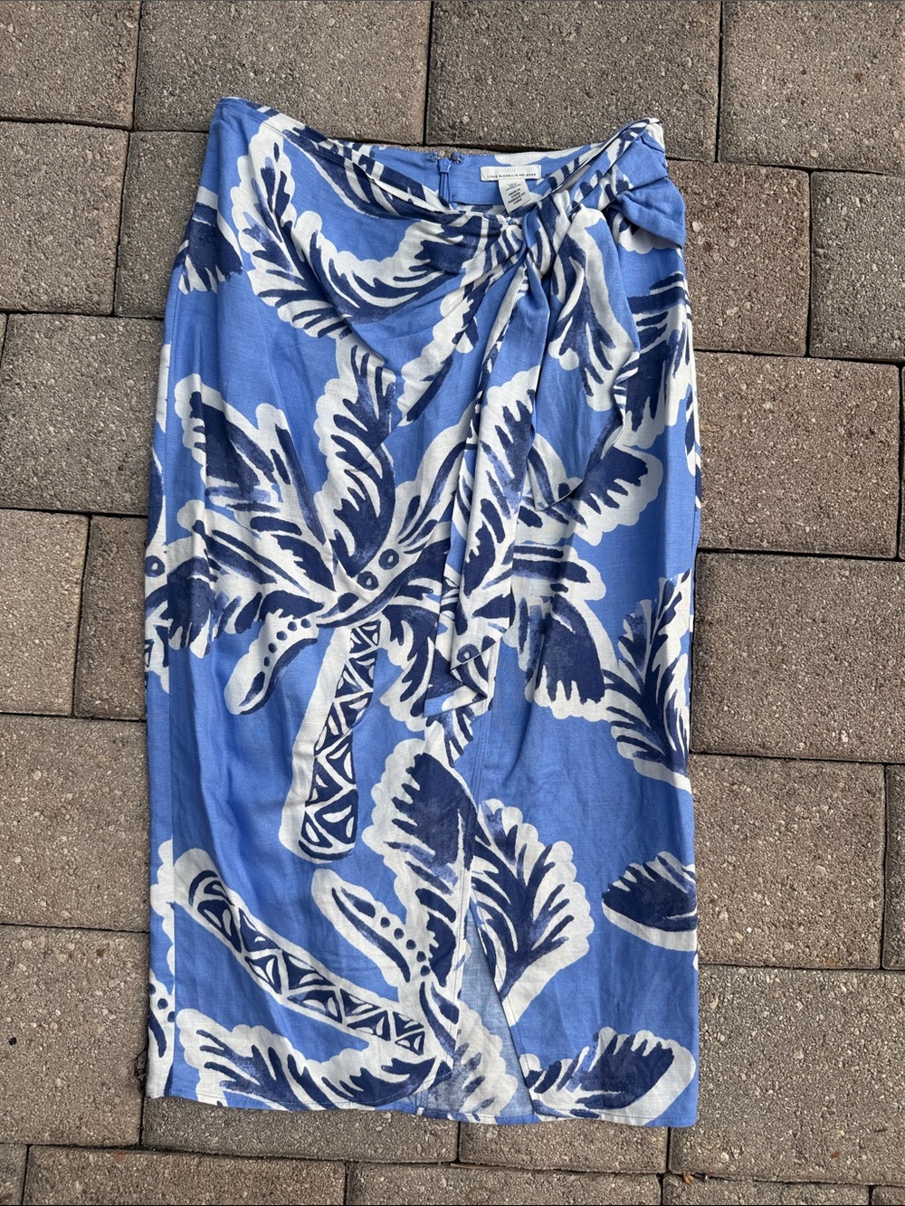 H&M Blue and White Tropical Wrap Sarong